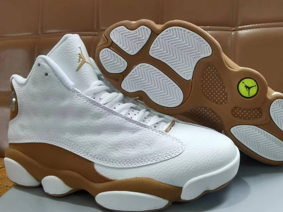 Sneakers, White Brown Colorway, Lace Up Design, Casual Gift for Sneaker Fans