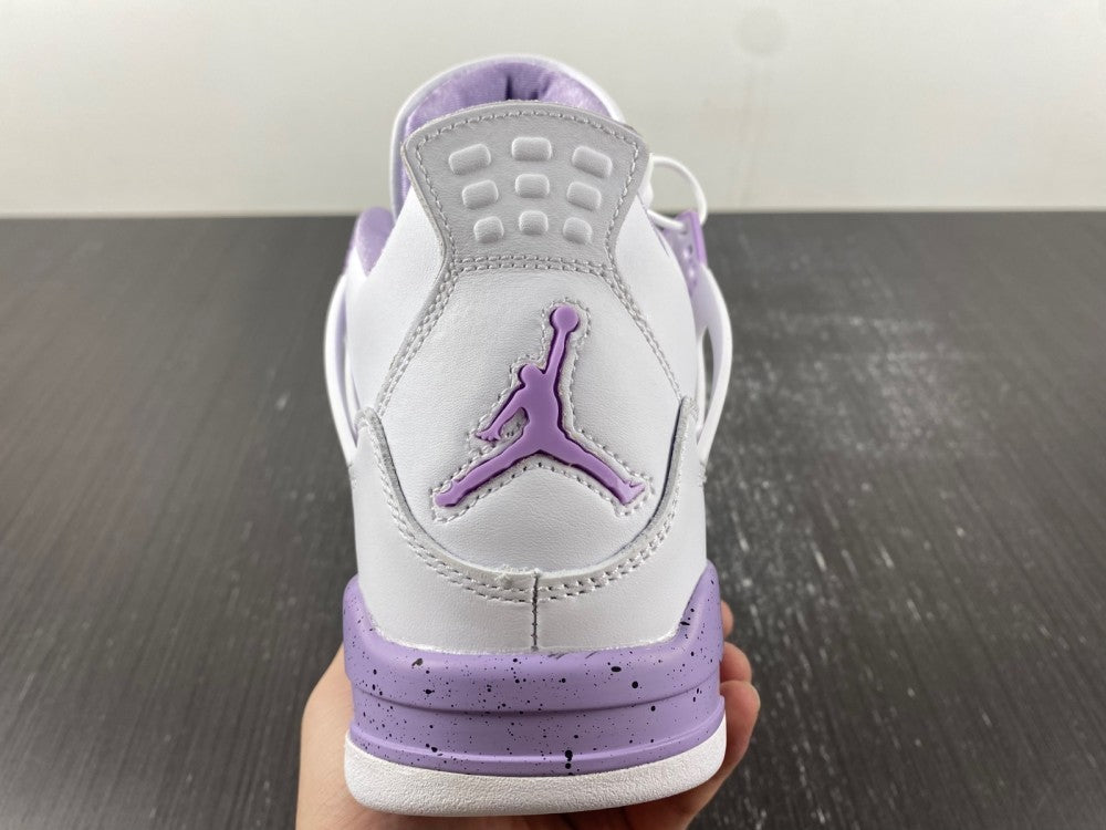 Sneakers, White Purple Colorway, Leather Footwear, Lace Up Design, Casual Gift for Sneaker Fans