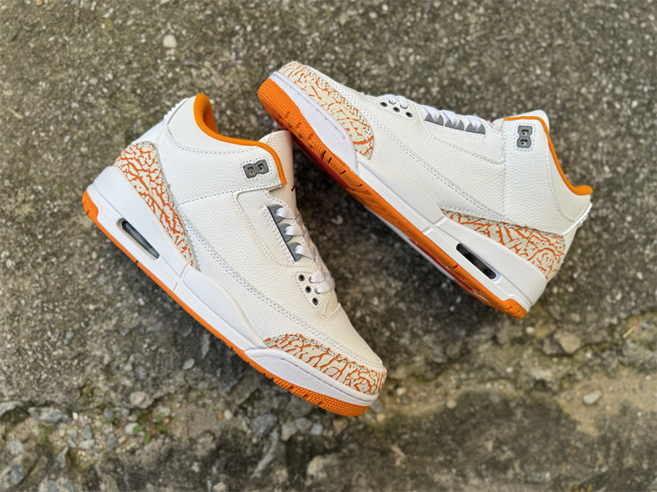 Retro Low Top Sneakers, White Orange Colorway, Lace Up Design, Casual Gift for Sneaker Fans