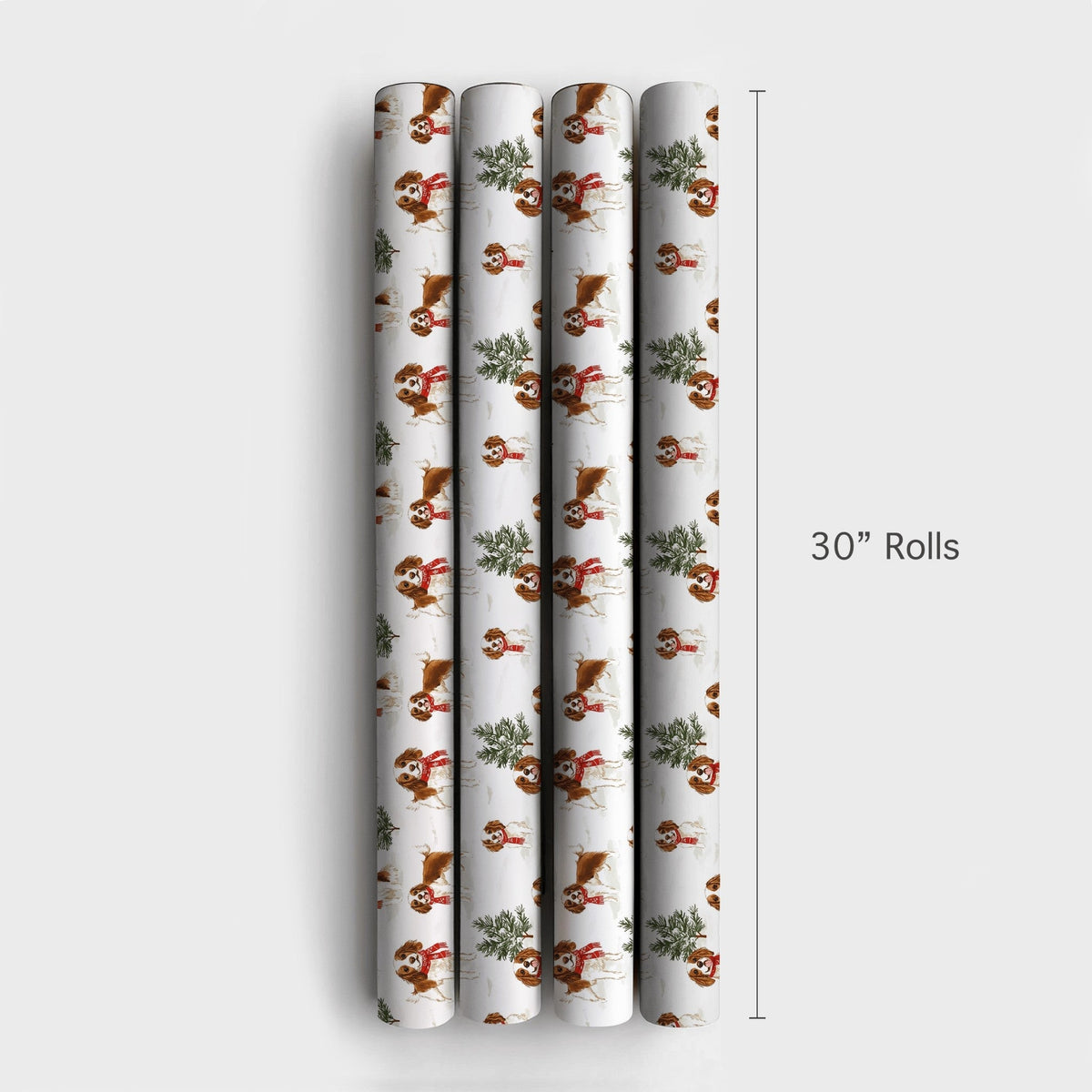 Christmas Dog Wrapping Paper, Cavalier King Charles Spaniel Wrapping Paper, Festive Puppy Gift Wrap, Holiday Pet Gift Wrappin