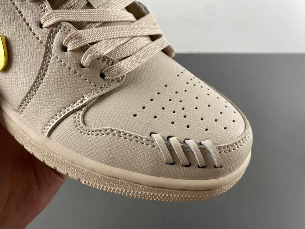 Low Top Sneakers, Off White Gold Colorway, Lace Up Design, Casual Gift for Sneaker Fans