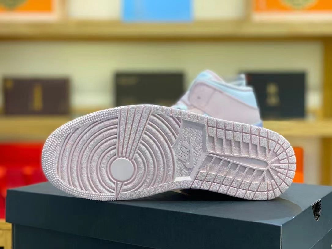 Mid Top Sneakers, Purple Pink Colorway, Lace Up Design, Casual Gift for Sneaker Fans