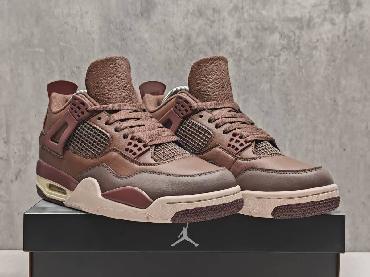 Mid Top Sneakers, Brown Colorway, Lace Up Design, Casual Gift for Sneaker Fans