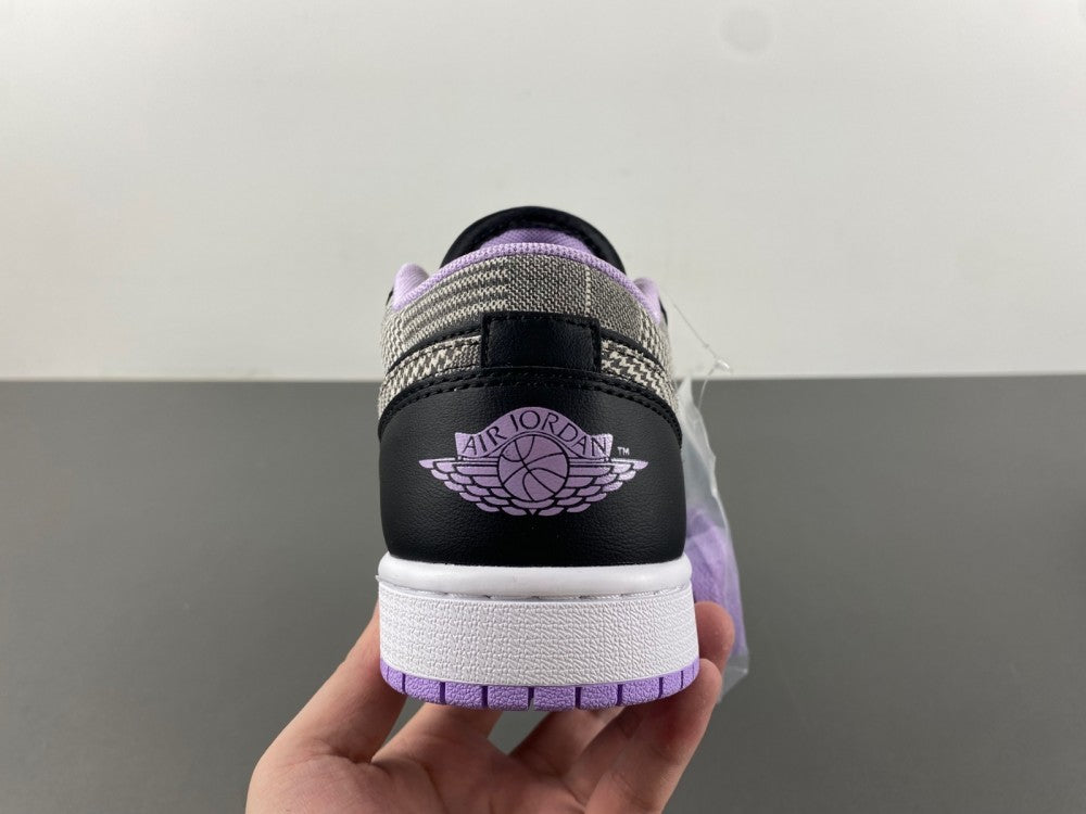 Retro Low Top Sneakers, Black Purple Colorway, Lace Up Design, Casual Gift for Sneaker Fans