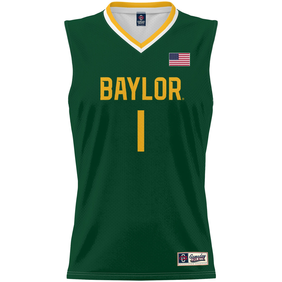 #1 Baylor Bears GameDay Greats Lightweight Basketball Jersey - Green