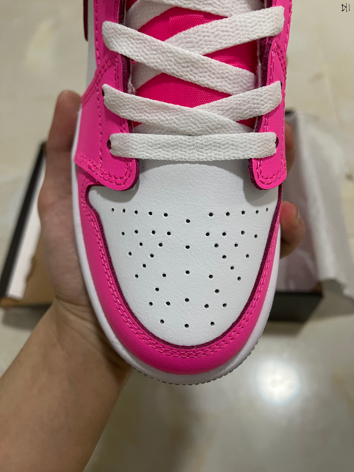 Low Top Sneakers, White Black Pink Colorway, Lace Up Design, Casual Gift for Sneaker Fans