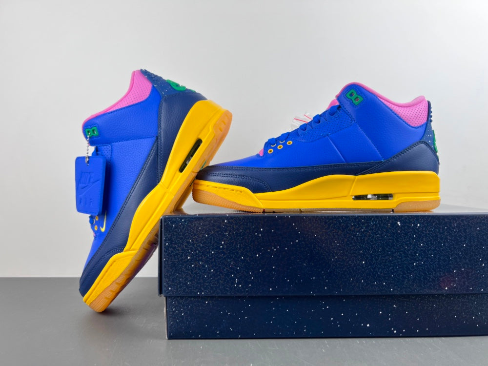 Low Top Sneakers, Royal Blue Green Pink Colorway, Lace Up Design, Casual Gift for Sneaker Fans