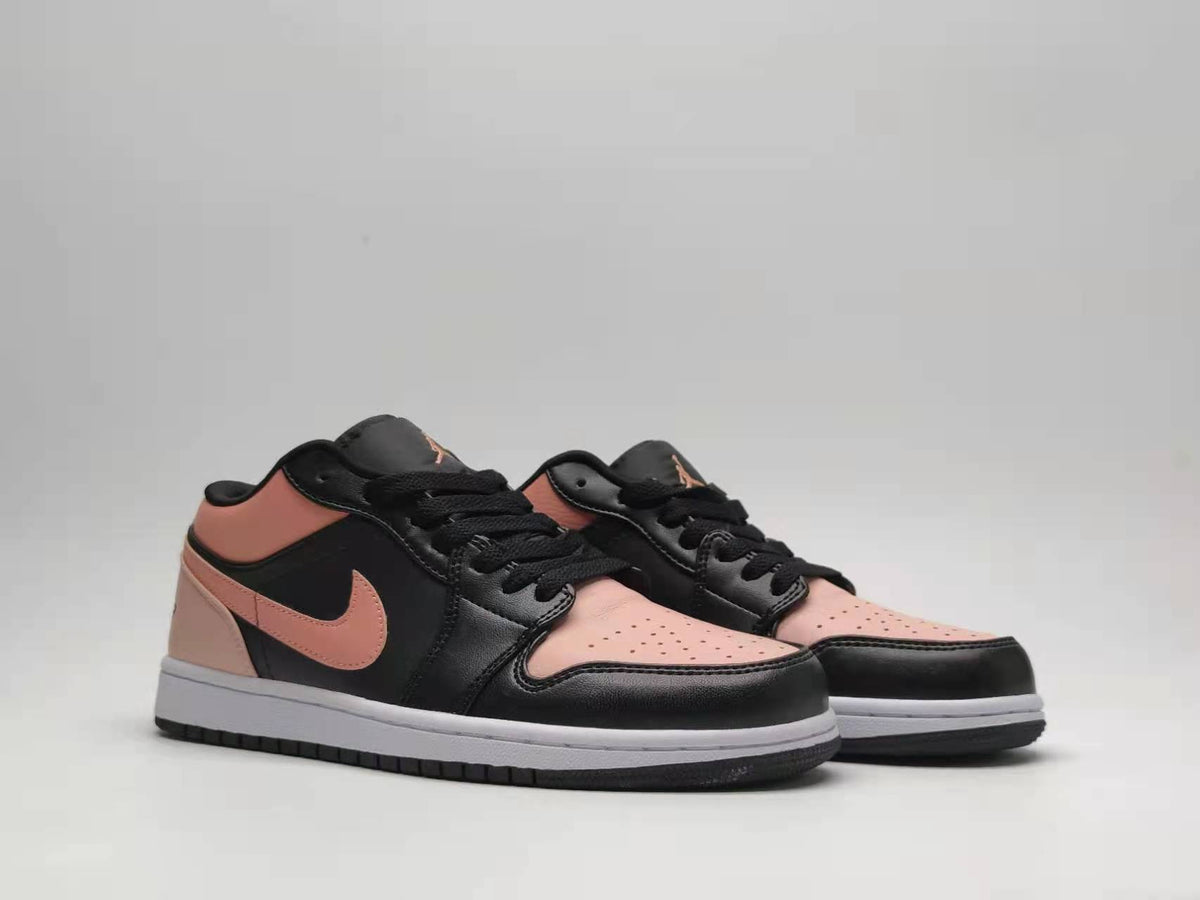 Low Top Sneakers, Black Pink Colorway, Lace Up Design, Casual Gift for Sneaker Fans