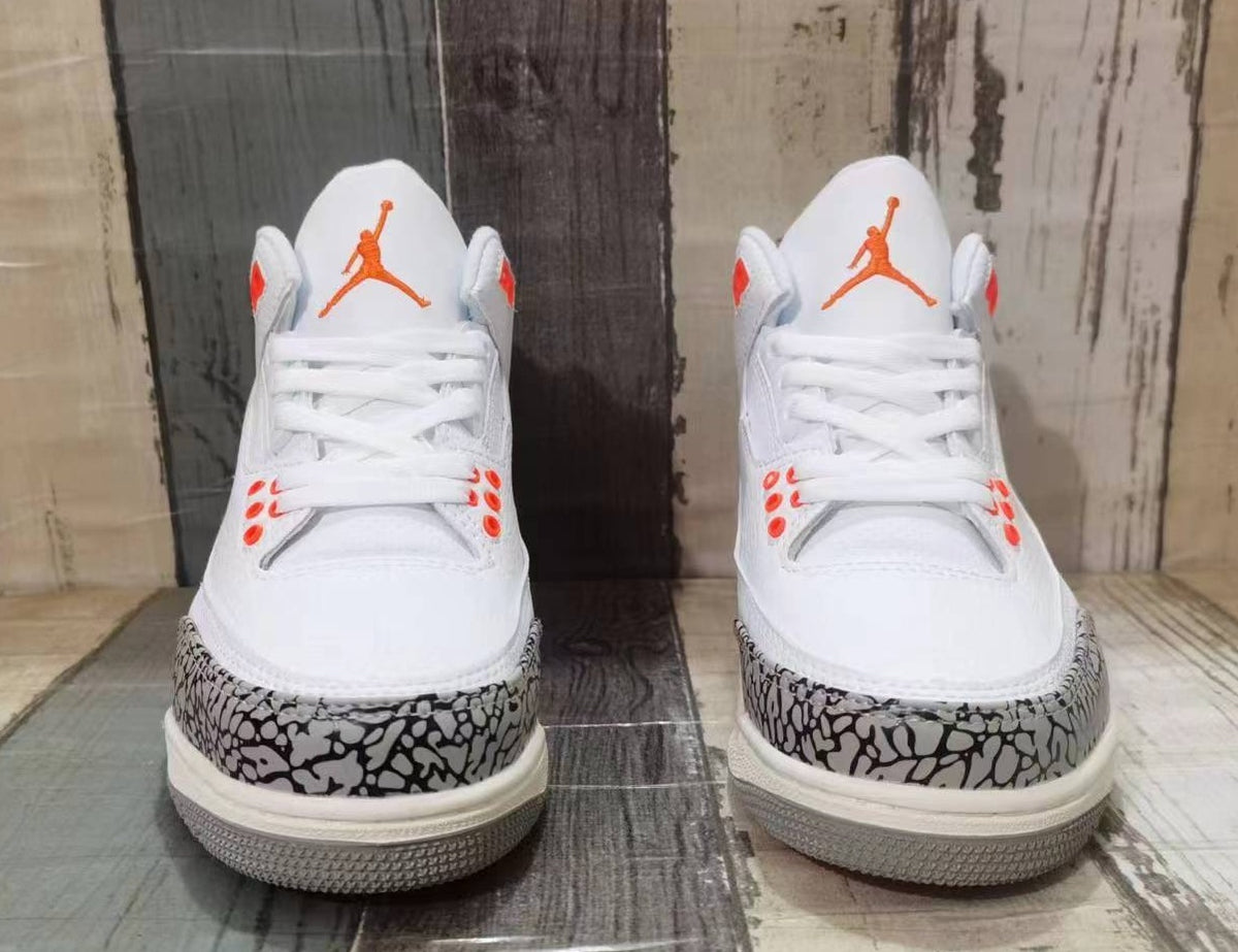 Low Top Sneakers, White Red Orange Colorway, Lace Up Design, Casual Gift for Sneaker Fans
