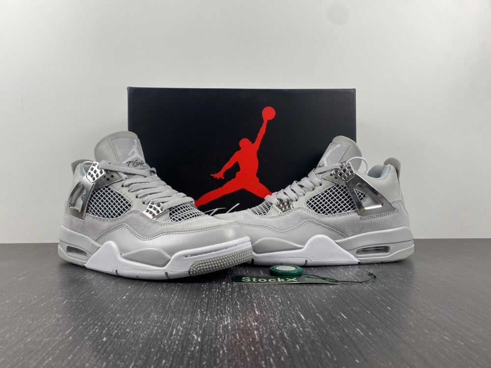 Sneakers, Silver Colorway, Leather Footwear, Metallic Finish, Lace Up Design, Casual Gift for Sneaker Fans