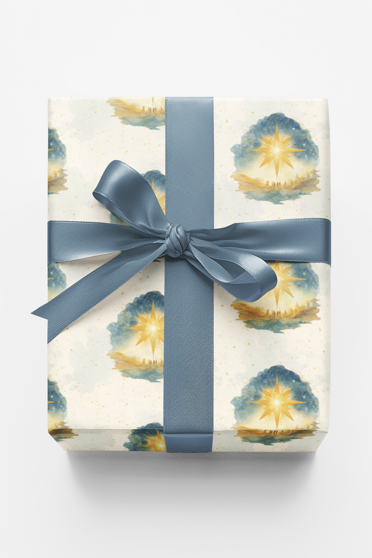 Religious Christmas Gift Wrap, Star of Bethlehem Wrapping Paper, Christian Holiday Wrapping Paper, Faith Christmas Gift Wrap 