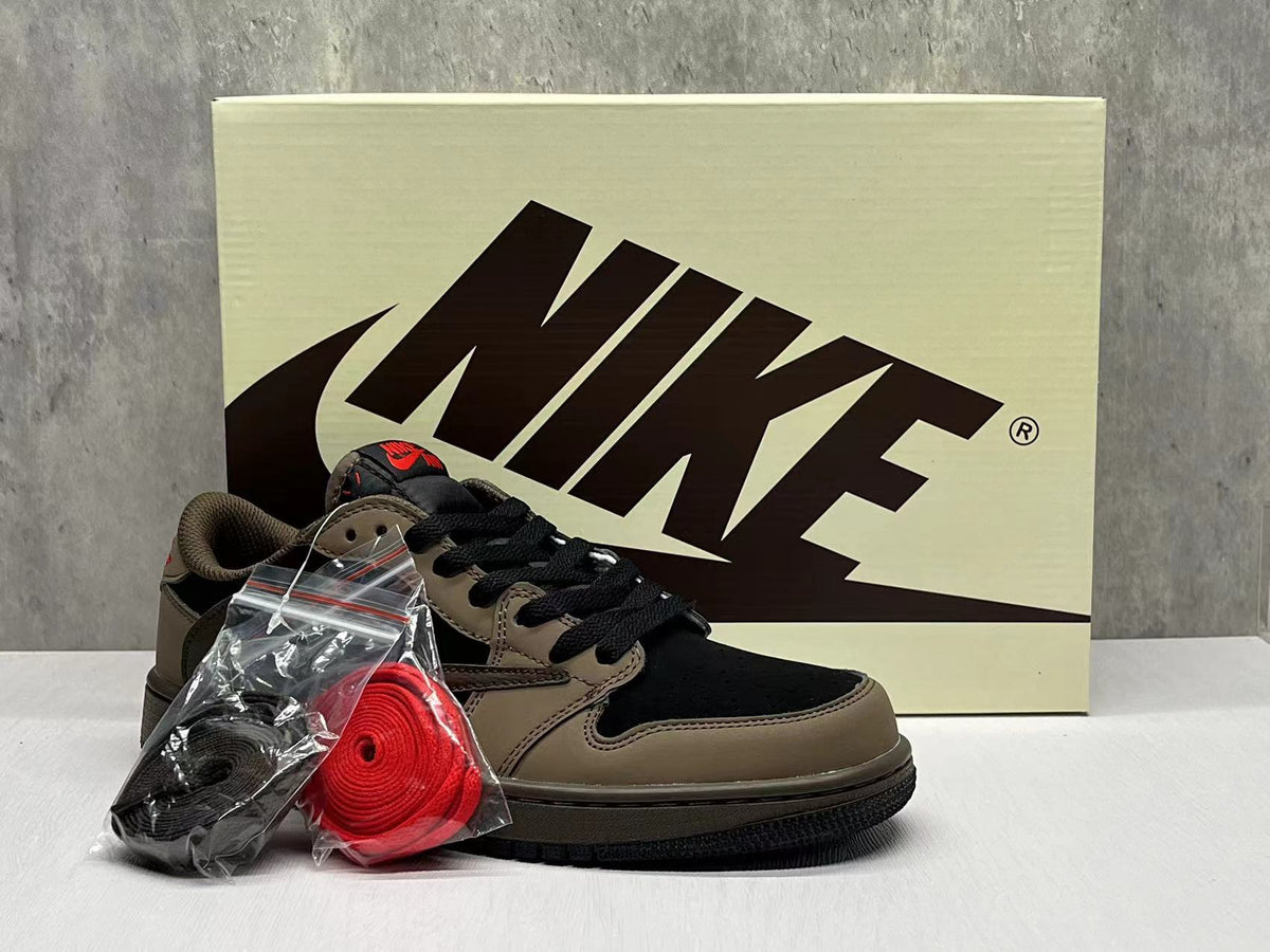 Low Top Sneakers, Black Brown Colorway, Reverse Hook Design, Lace Up Design, Casual Gift for Sneaker Fans