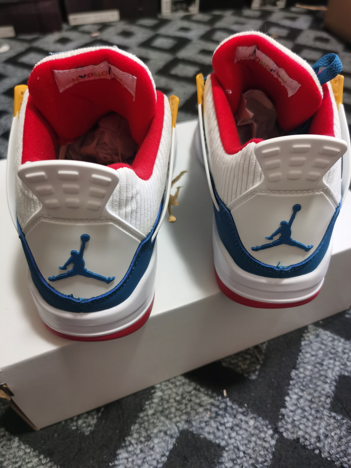 Basketball Shoes, Blue Colorway, Lace Up Design, Casual Gift for Shoe Lovers