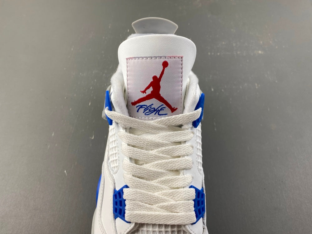 Retro Mid Top Sneakers, Blue White Red Colorway, Lace Up Design, Casual Gift for Sneaker Fans