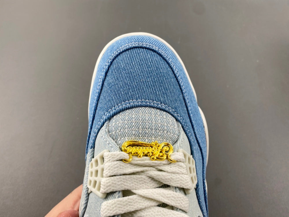 Low Top Sneakers, Blue White Colorway, Lace Up Design, Casual Gift for Sneaker Fans