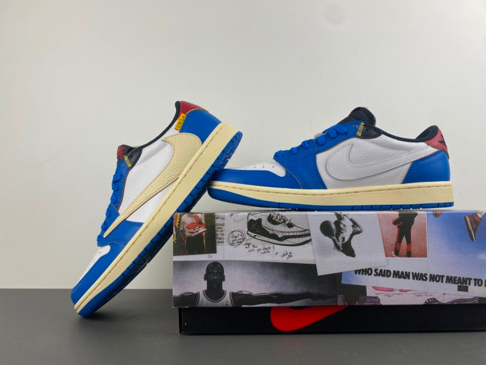 Low Top Sneakers, Blue White Red Colorway, Reverse Hook Design, Lace Up Design, Casual Gift for Sneaker Fans