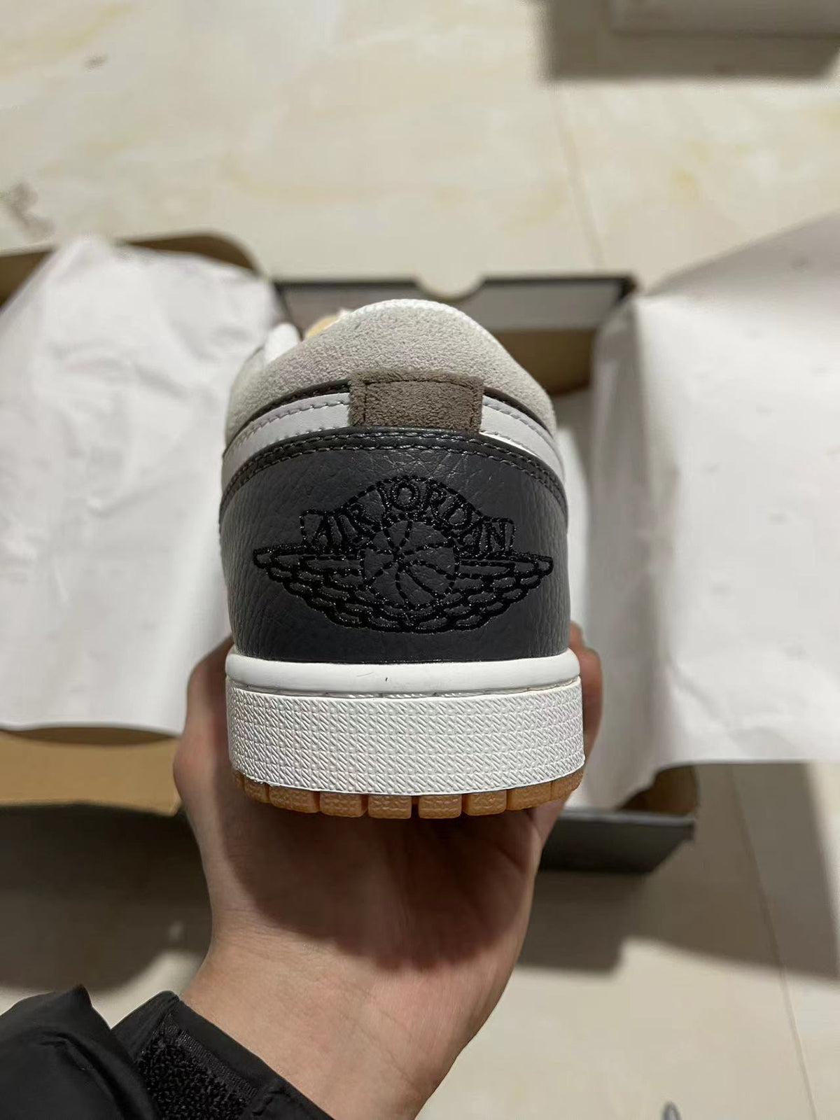 Low Top Sneakers, White Gray Colorway, Lace Up Design, Casual Gift for Sneaker Fans