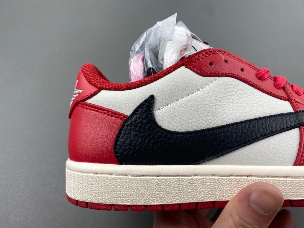 Low Top Sneakers, White Black Red Colorway, Reverse Hook Design, Lace Up Design, Casual Gift for Sneaker Fans