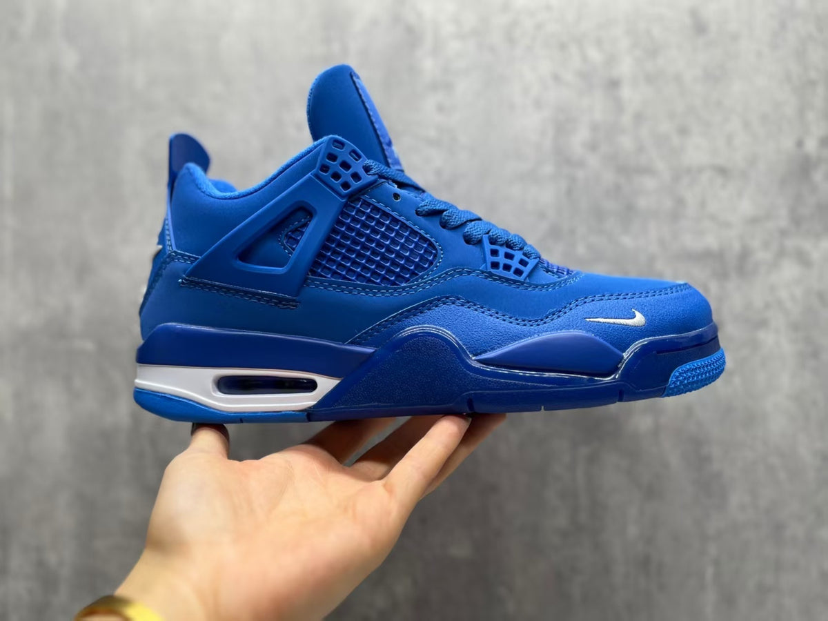 Mid Top Sneakers, Blue Colorway, Lace Up Design, Casual Gift for Sneaker Fans