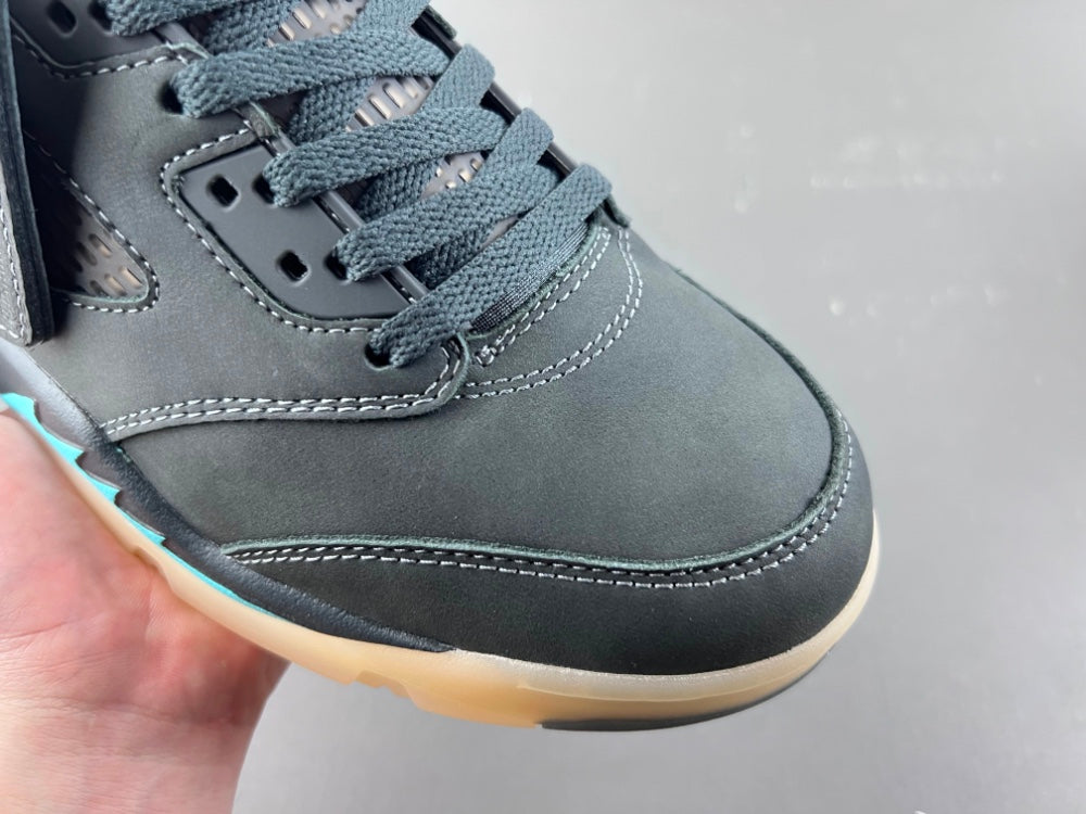 Retro Low Top Sneakers, Aurora Green Black Colorway, Lace Up Design, Casual Gift for Sneaker Fans