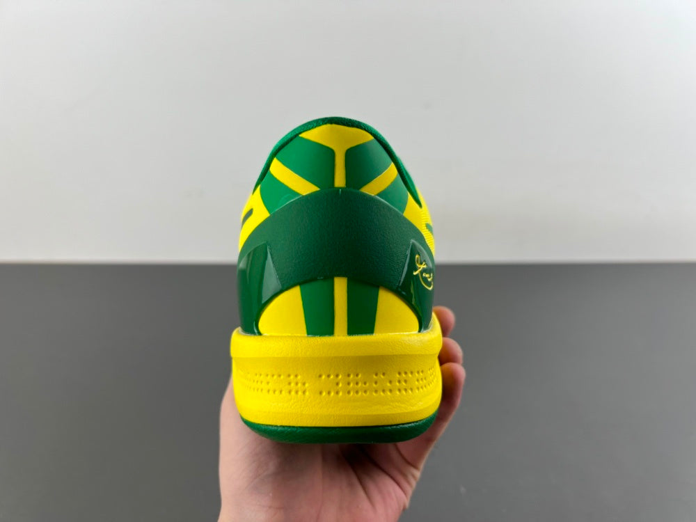 Low Top Sneakers, Green Yellow Colorway, Lace Up Design, Casual Gift for Sneaker Fans