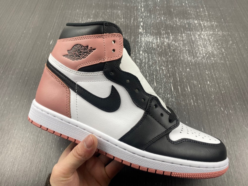 Retro High Top Sneakers, White Black Pink Colorway, Lace Up Design, Casual Gift for Sneaker Fans