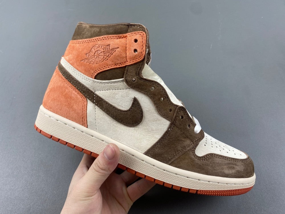 High Top Sneakers, Off White Orange Brown Colorway, Lace Up Design, Casual Gift for Sneaker Fans