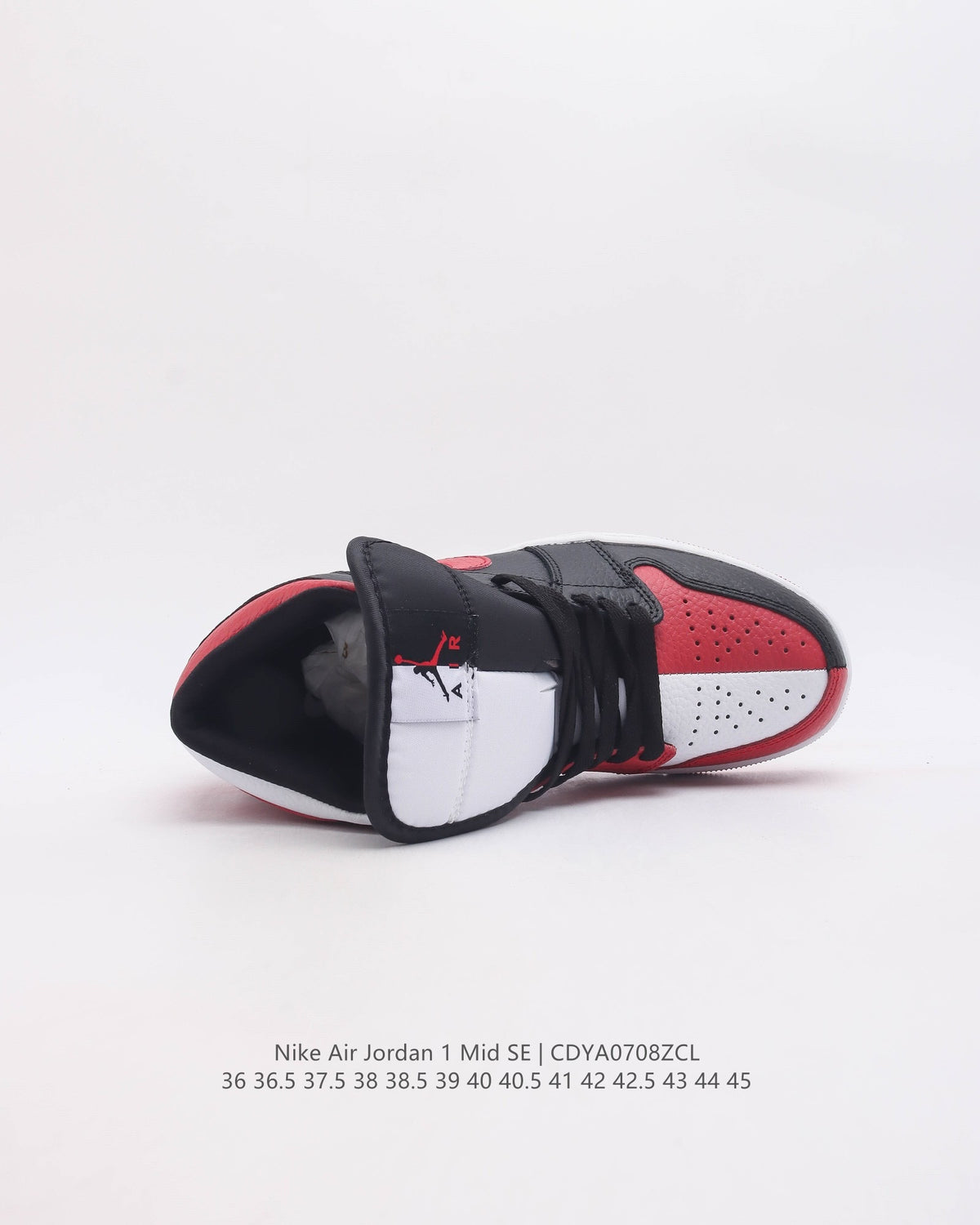 Retro Mid Top Basketball Shoes, Red White Black Colorway, Lace Up Design, Casual Gift for Shoe Lovers