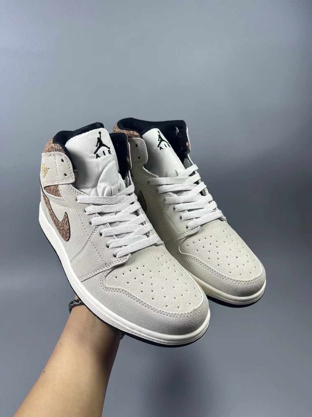 Sneakers, Gray Brown Colorway, Lace Up Design, Casual Gift for Sneaker Fans
