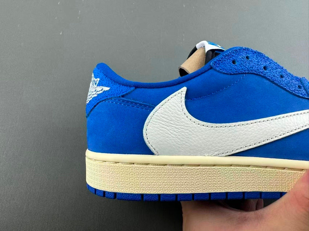 Low Top Sneakers, Blue White Colorway, Lace Up Design, Casual Gift for Sneaker Fans