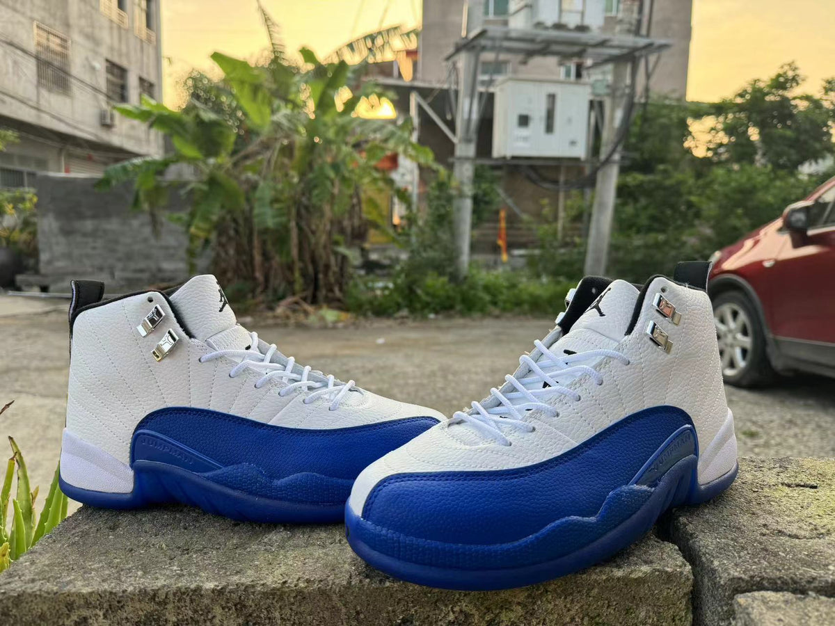 High Top Sneakers, Blue White Colorway, Lace Up Design, Casual Gift for Sneaker Fans