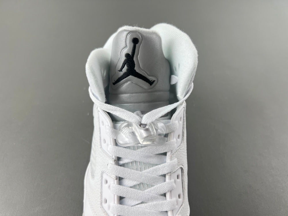Low Top Sneakers, White Silver Colorway, Leather Footwear, Lace Up Design, Casual Gift for Sneaker Fans