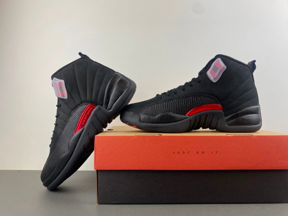 Mid Top Sneakers, Black Red Colorway, Leather Footwear, Lace Up Design, Casual Gift for Sneaker Fans