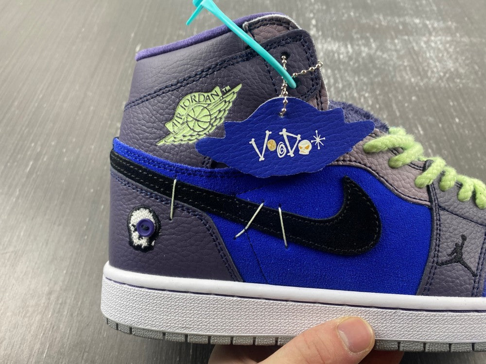 Low Top Sneakers, Royal Blue Black Purple Colorway, Lace Up Design, Casual Gift for Sneaker Fans