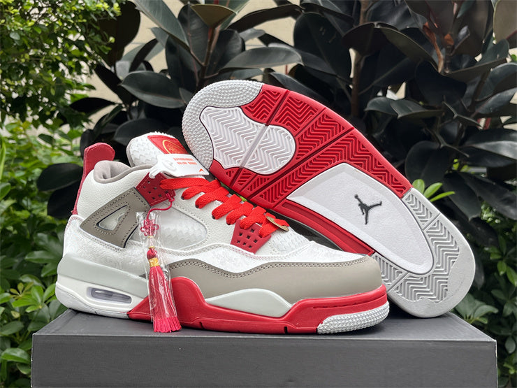 Mid Top Sneakers, White Red Colorway, Lace Up Design, Casual Gift for Sneaker Fans