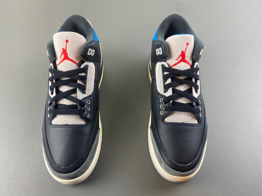 Low Top Sneakers, Blue Black Red Gray Colorway, Lace Up Design, Casual Gift for Sneaker Fans