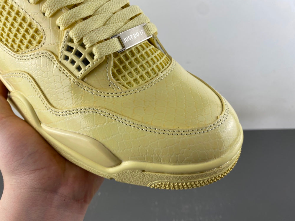 Retro Mid Top Sneakers, Yellow Colorway, Lace Up Design, Casual Gift for Sneaker Fans