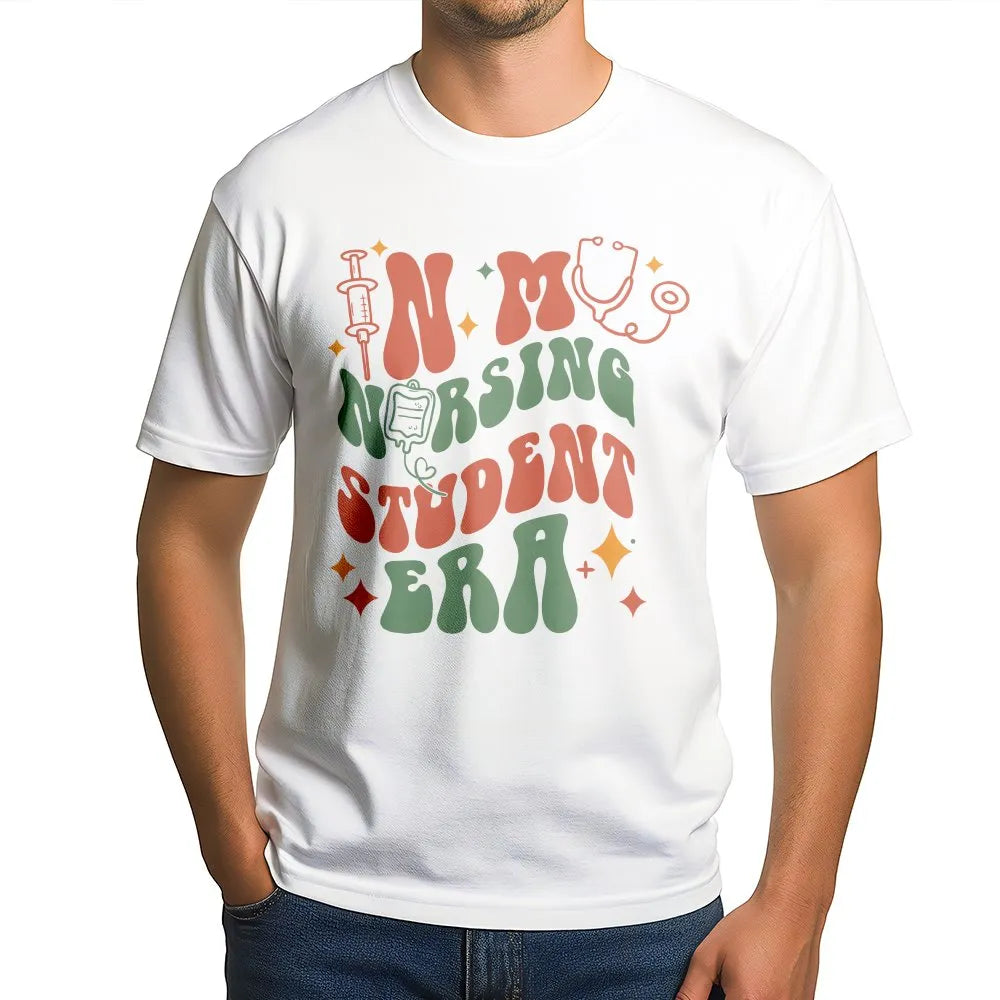 Future Nurse T-Shirt | Retro 'In My Nursing Era' Design | Soft Cotton Blend | Gift for Nursing School Student