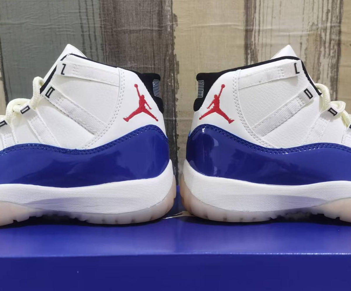 High Top Sneakers, Blue White Red Colorway, Lace Up Design, Casual Gift for Sneaker Fans
