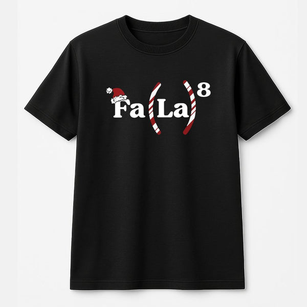 Fa La La 8th Power Equation Shirt, Math Teacher Christmas T-Shirt, STEM Holiday Graphic Tee, Humorous Math Equation T-Shirt, 