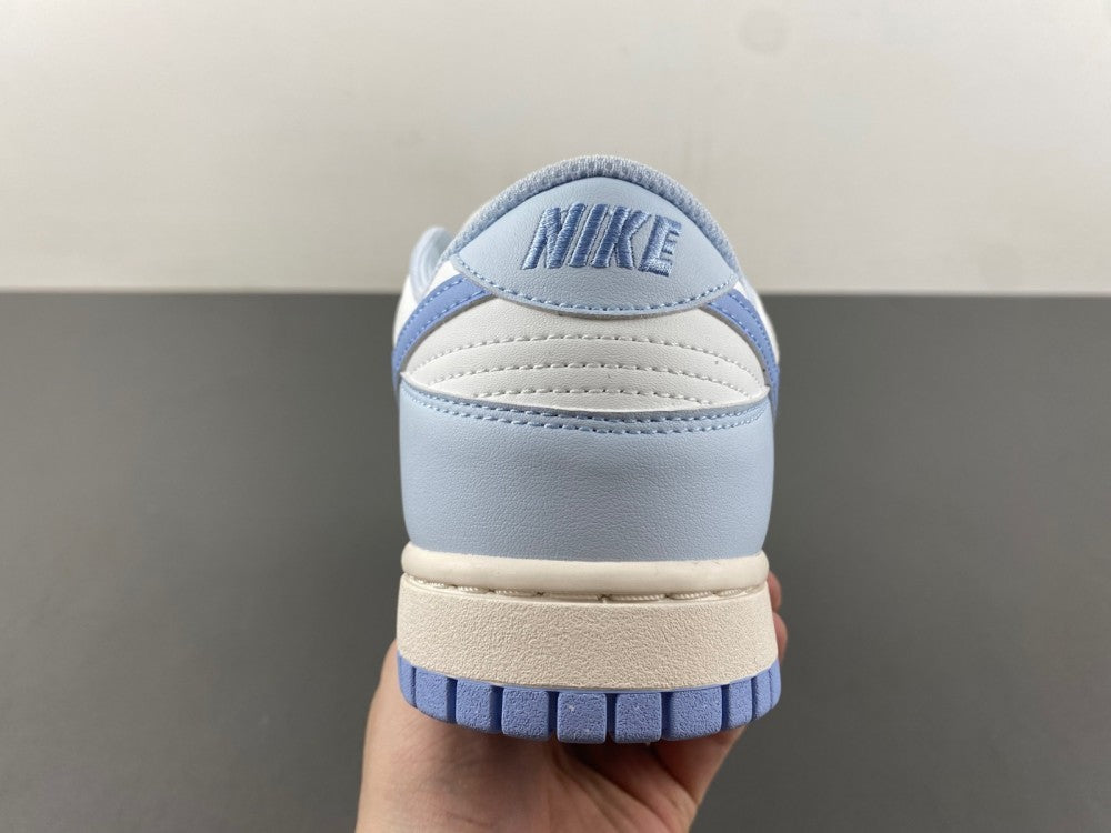 Low Top Sneakers, White Blue Colorway, Lace Up Design, Casual Gift for Sneaker Fans