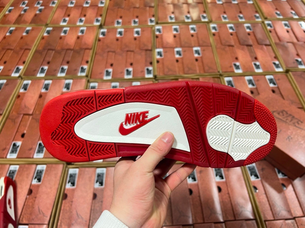 Low Top Sneakers, Red Colorway, Reflective Detail, Lace Up Design, Casual Gift for Sneaker Fans