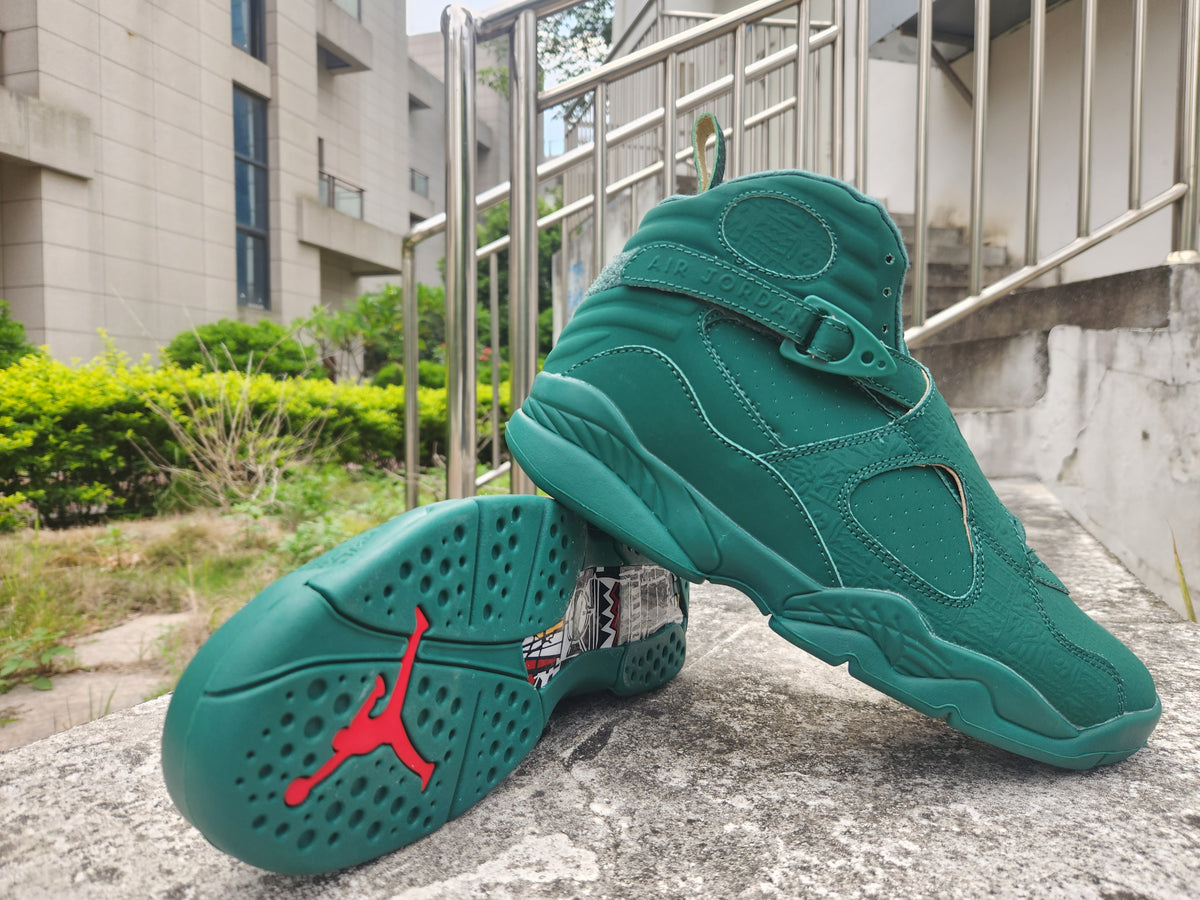 High Top Sneakers, Green Colorway, Strap Design, Casual Gift for Sneaker Fans