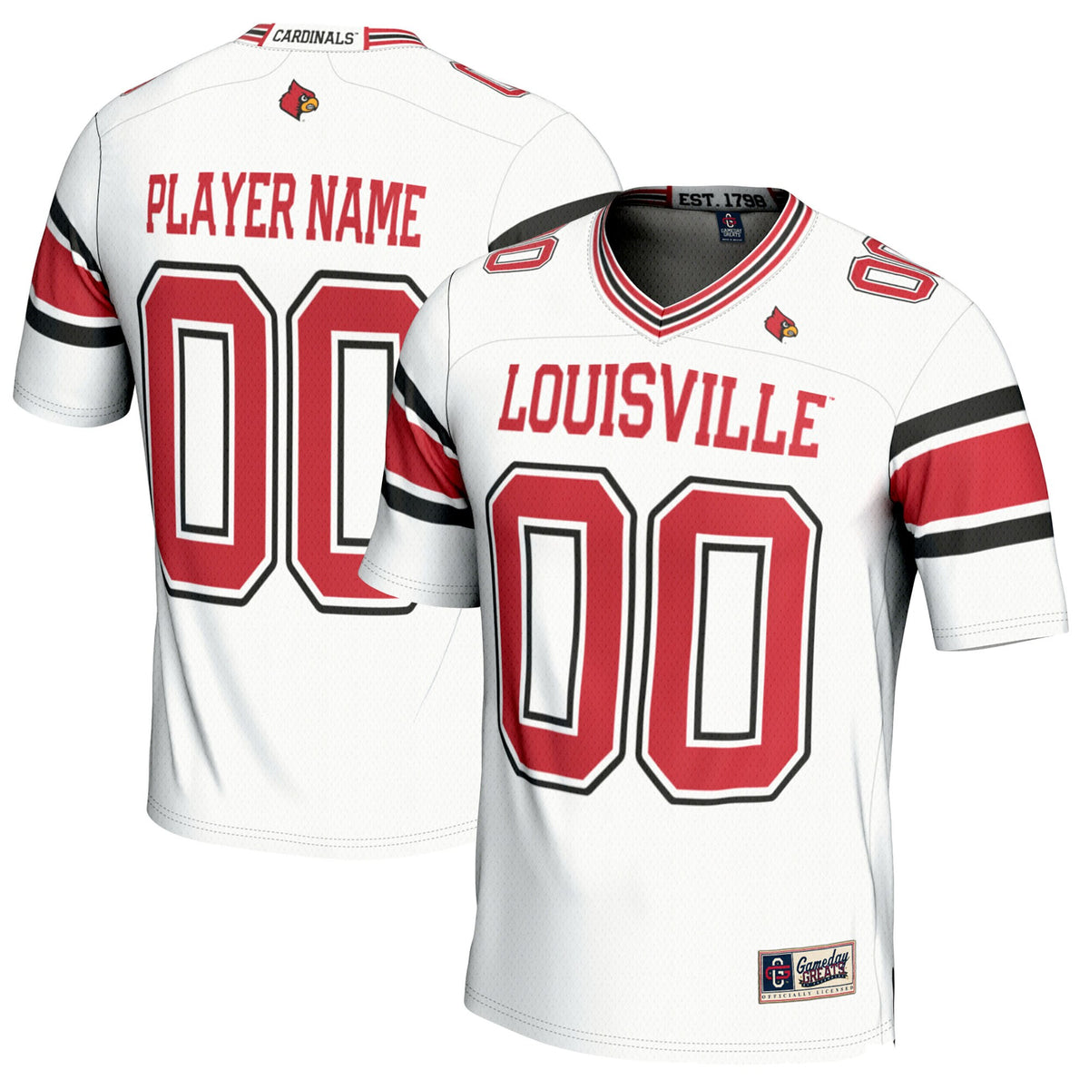 Louisville Cardinals GameDay Greats NIL Pick-A-Player Football Jersey - White