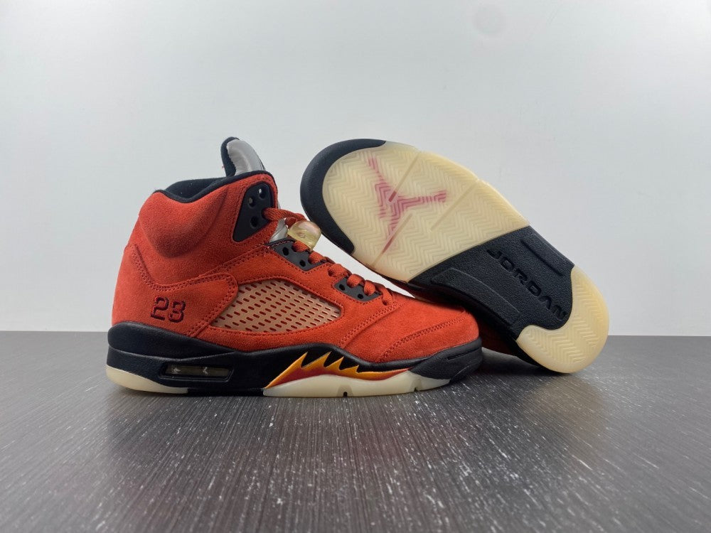 Sneakers, Orange Black Colorway, Lace Up Design, Casual Gift for Sneaker Fans