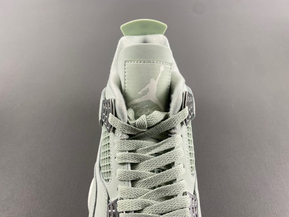 Mid Top Sneakers, Green Silver Colorway, Lace Up Design, Casual Gift for Sneaker Fans