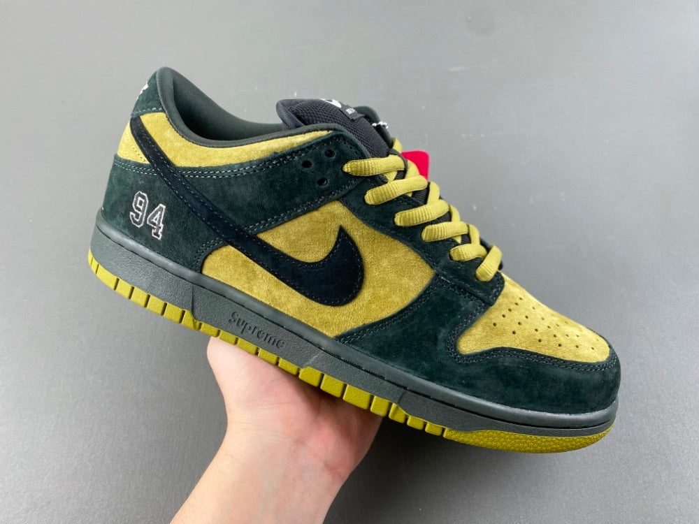Low Top Sneakers, Army Green Yellow Colorway, Lace Up Design, Casual Gift for Sneaker Fans