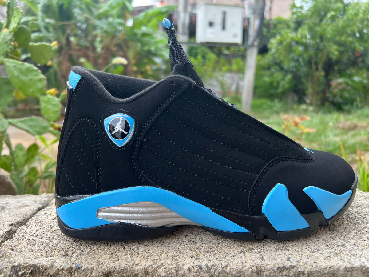 Mid Top Sneakers, Black Blue Colorway, Lace Up Design, Casual Gift for Sneaker Fans