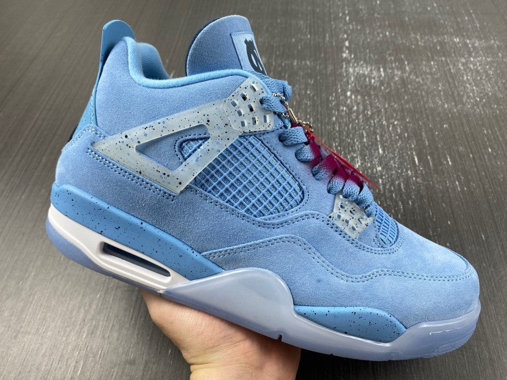 Retro Sneakers, Blue Colorway, Leather Footwear, Lace Up Design, Casual Gift for Sneaker Fans