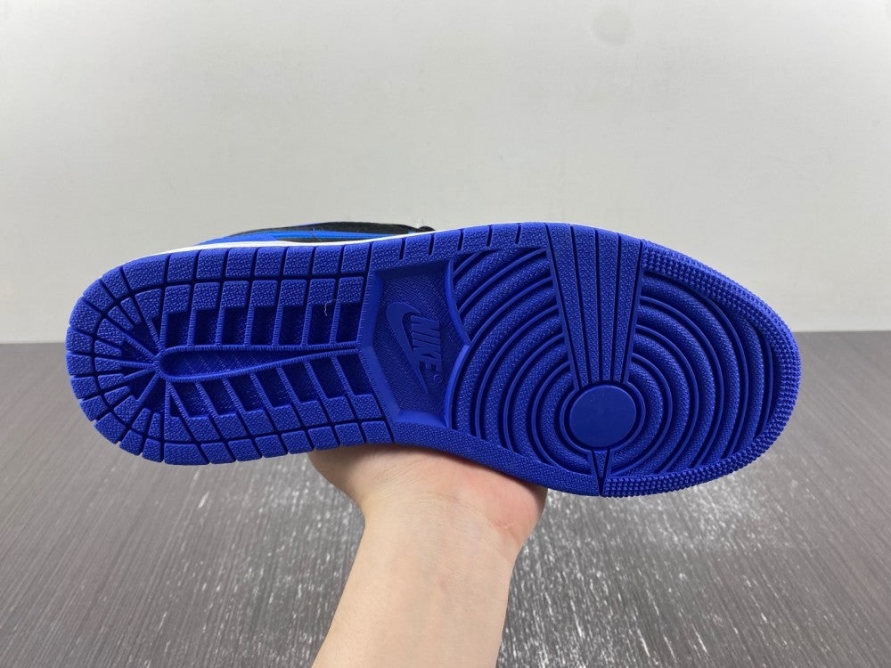 Low Top Sneakers, Black Blue Colorway, Lace Up Design, Casual Gift for Sneaker Fans